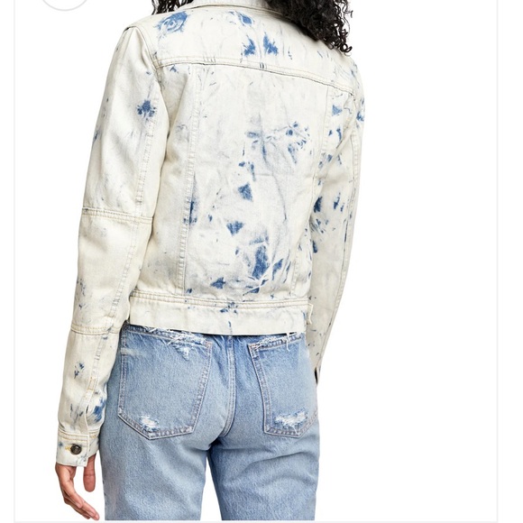 NWT Free People Jones tie-dyed denim jacket size XS - Picture 5 of 8